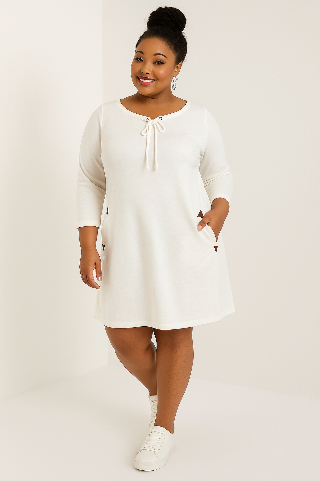 Robe sweat-shirt coupe droite – Confort & Style au quotidien