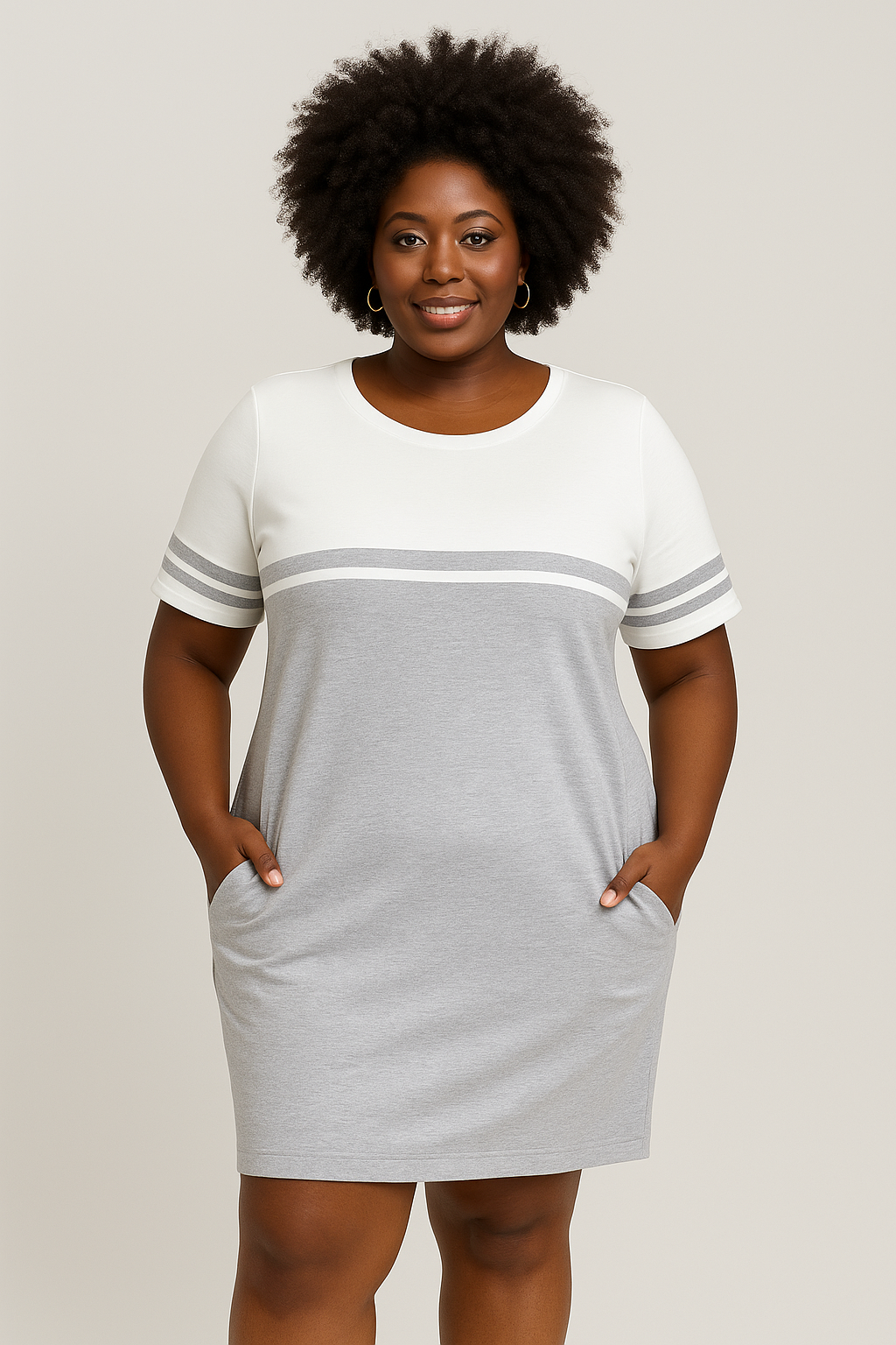 Robe décontractée Figl – coton doux bicolore