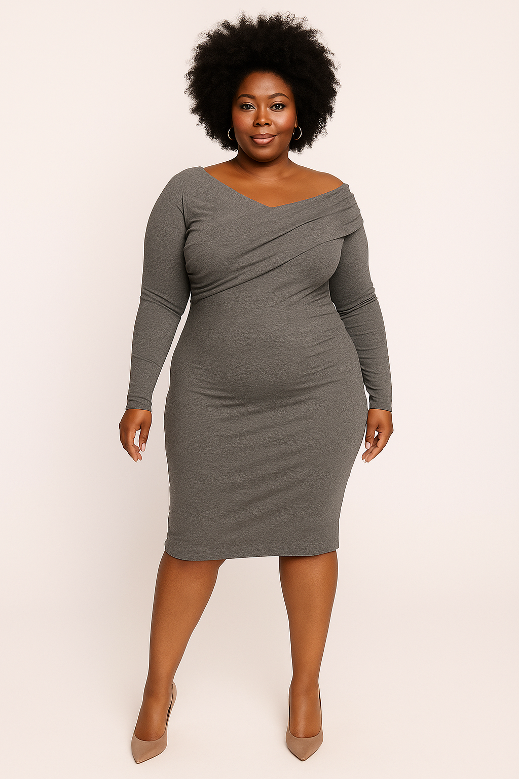 Prêt-à-porter haut de gamme :
Signature Moe – Robe Drapée à l’Allure Sculptée
