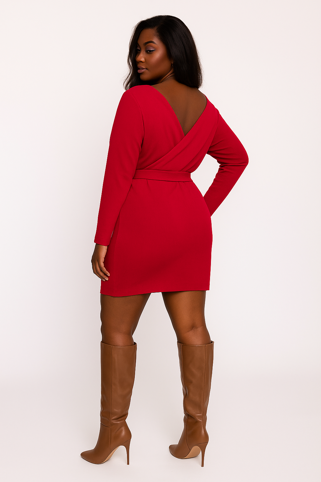 Robe pull asymétrique – Élégance sculptante & confort doux-Moe