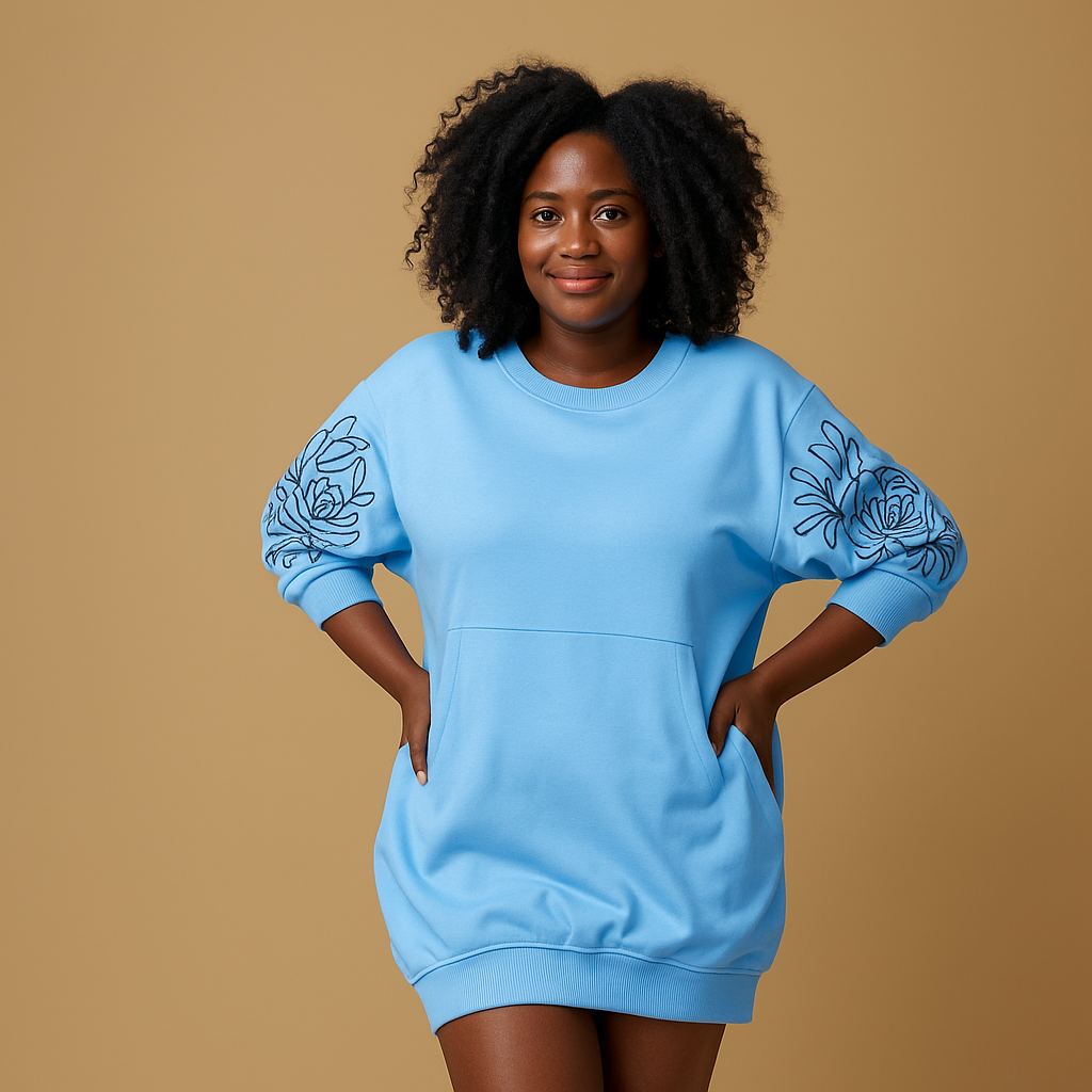 Le Sweat Chic & Confort – Broderie fine et coupe 3/4-Relevance