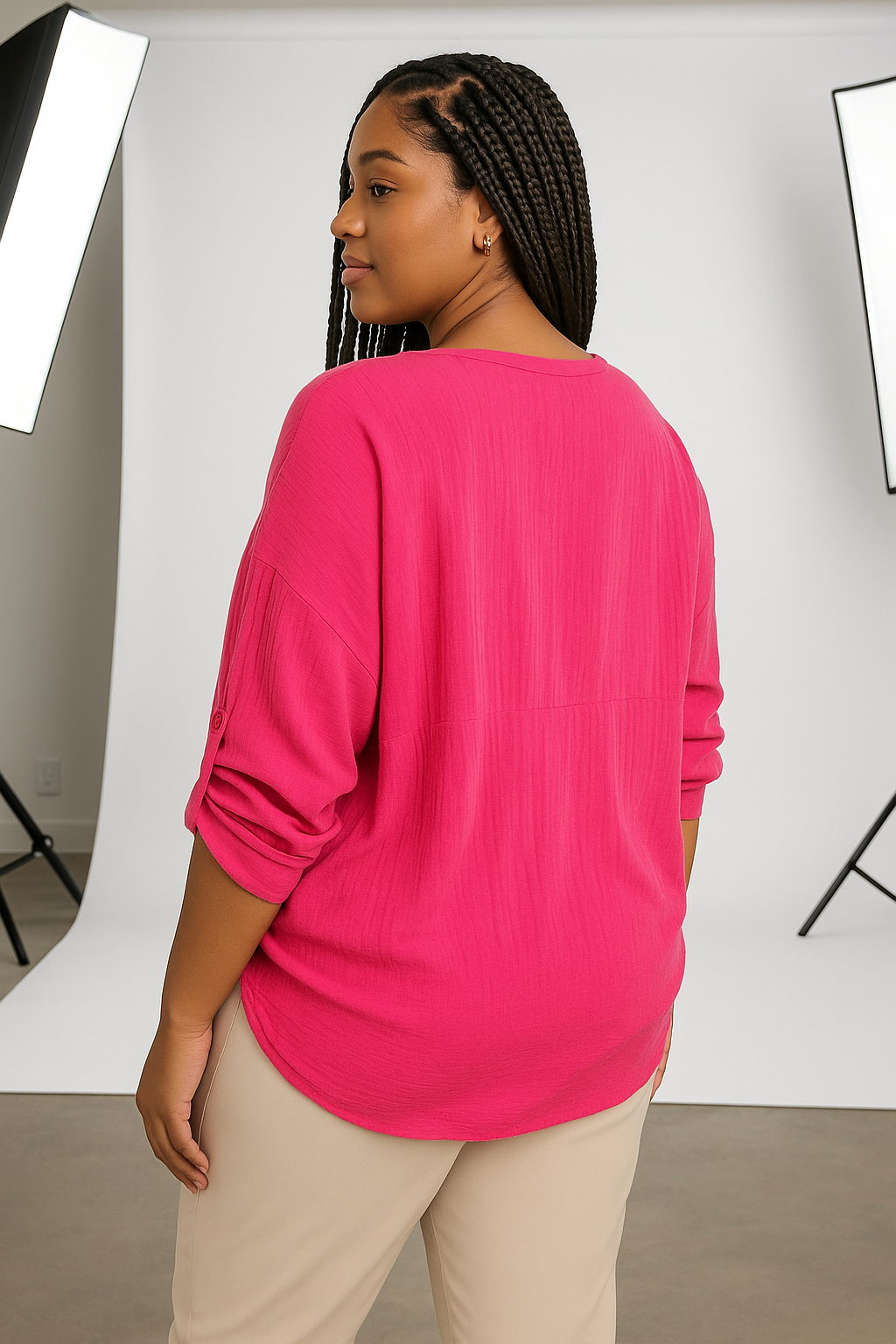 Chemise femme 100 % coton – légèreté, confort et style décontracté-Italy Moda
