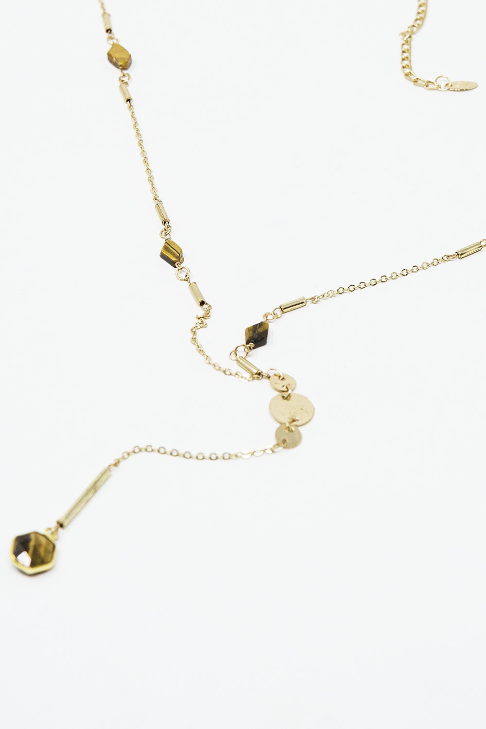 Collier Doré Éclat – Détail Pierre & Pendentif