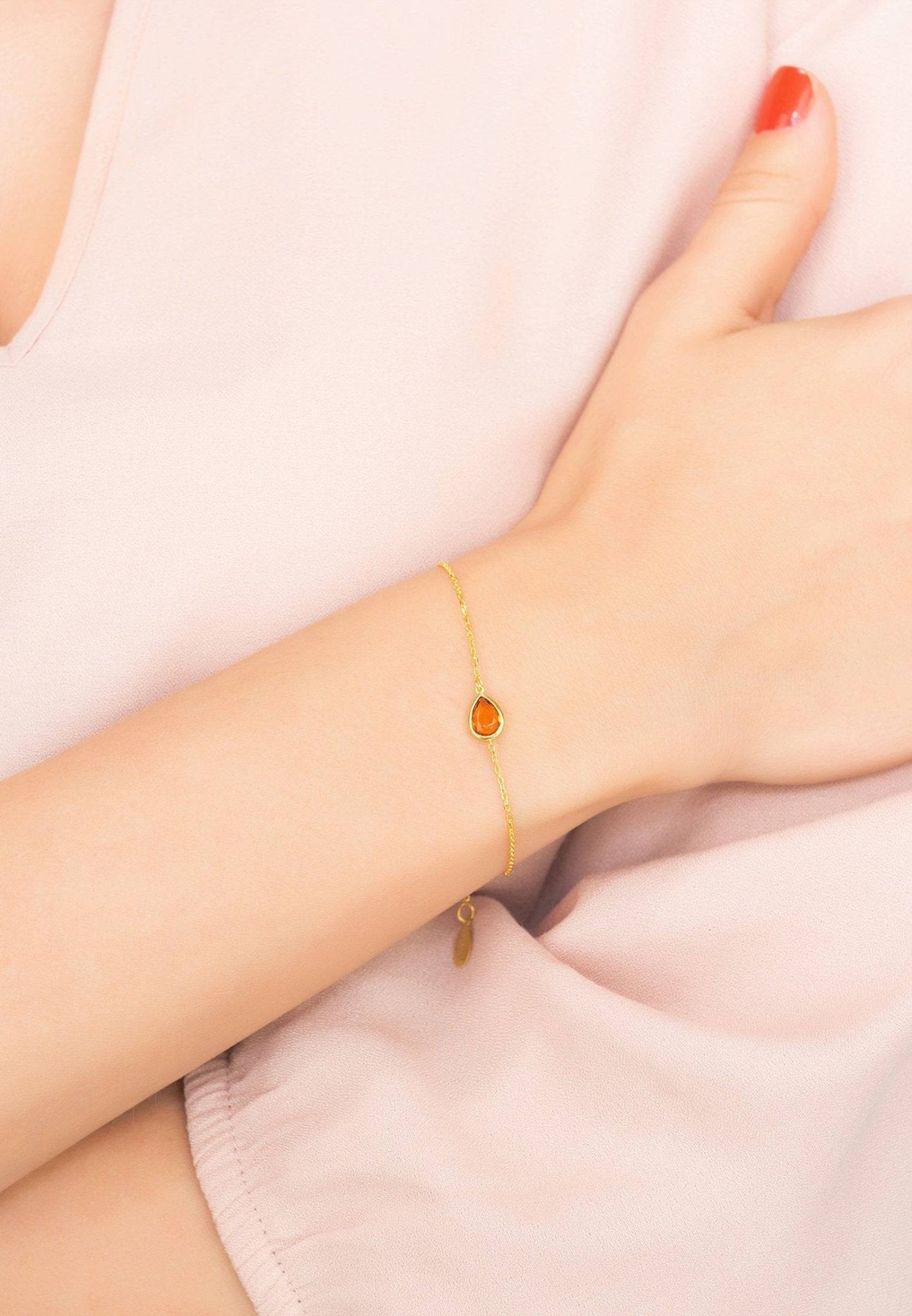 Bracelet Pisa Mini Goutte – Or & Citrine