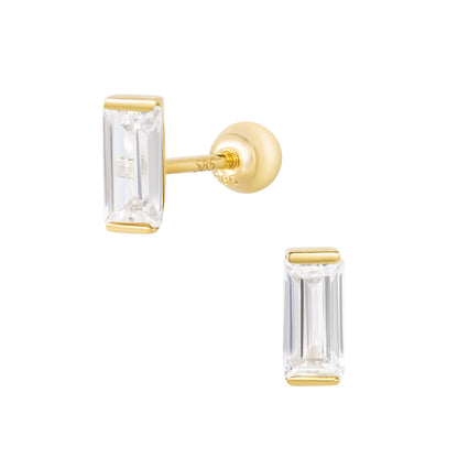 14K (58.5%) SOLID GOLD RECTANGLE PIERCING