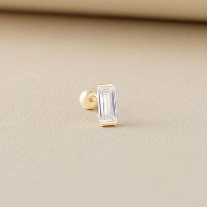 14K (58.5%) SOLID GOLD RECTANGLE PIERCING