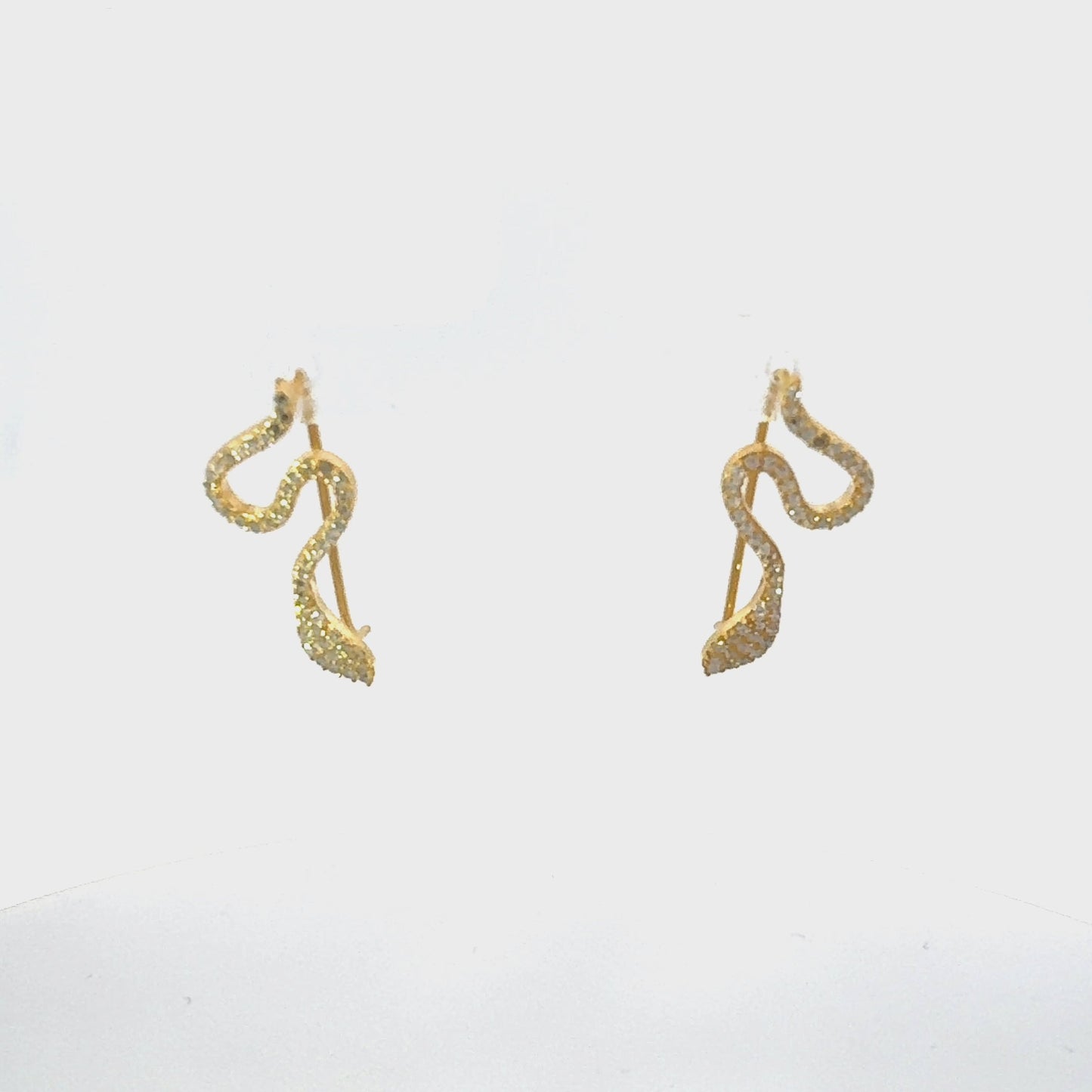 Nagini Snake Ear Climbers Gold