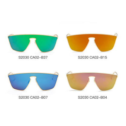 BEVERLY – Lunettes de soleil carrées futuristes à verres plats miroir