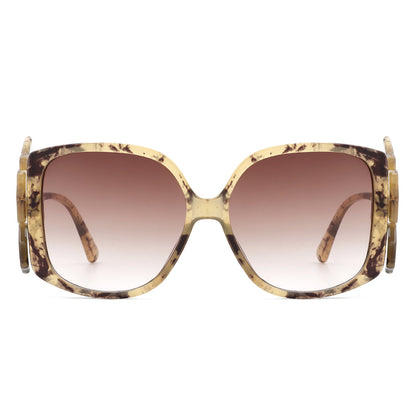 Vortexia – Lunettes de Soleil Oversize à Monture Irrégulière