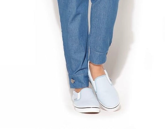 "Blog Style" – Pantalon Bas d’Entrejambe Effet Denim Léger
