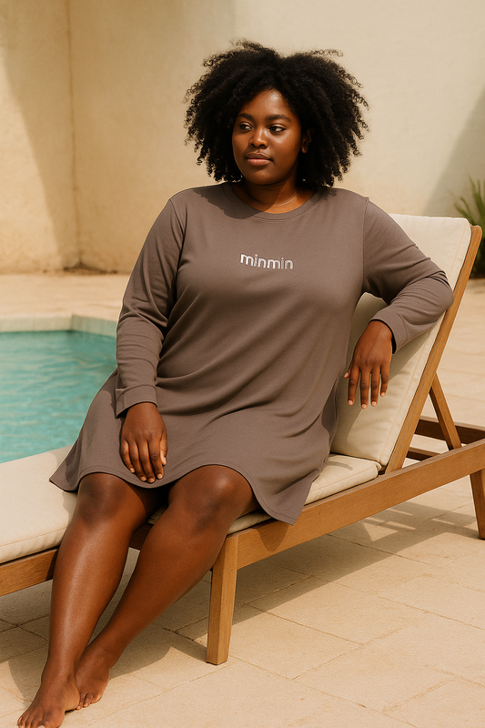 Robe Sweat Évasée en Micro Modal – Élégance Décontractée au Quotidien