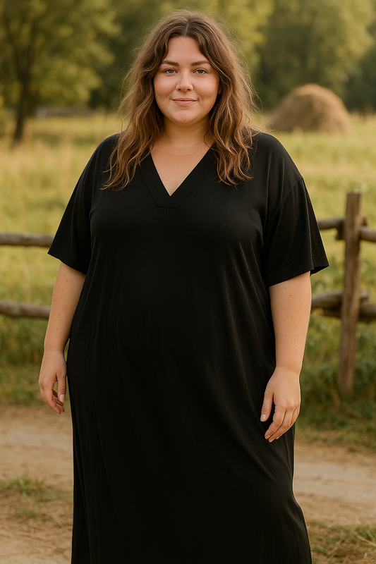Robe longue en maille légère – Élégance estivale au quotidien- Makadamia
