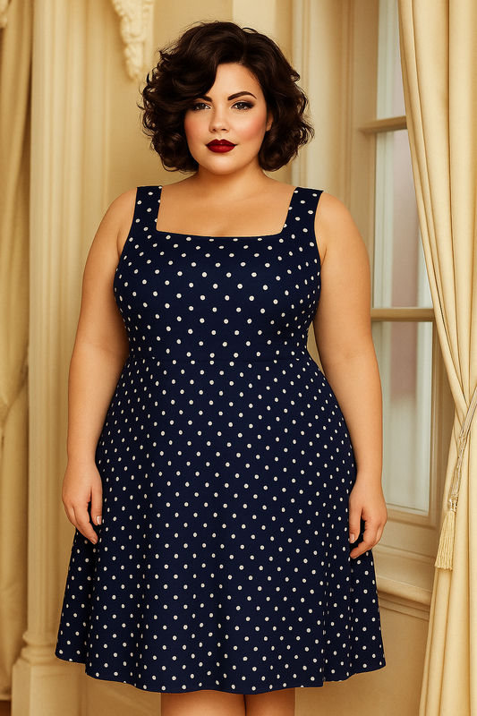 Robe en coton “Stella” à pois – Numoco