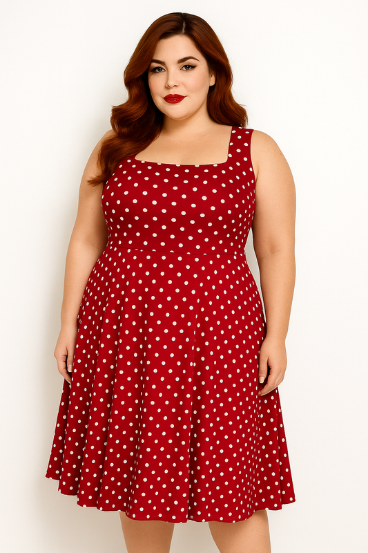 Robe en coton “Stella” à pois – Numoco
