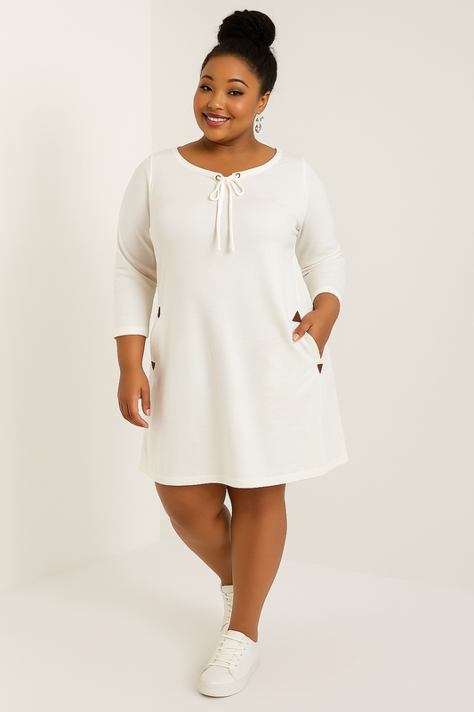 Robe sweat-shirt coupe droite – Confort & Style au quotidien