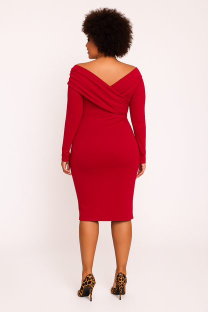 Prêt-à-porter haut de gamme :
Signature Moe – Robe Drapée à l’Allure Sculptée