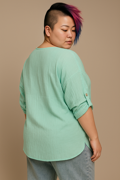 Chemise femme 100 % coton – légèreté, confort et style décontracté-Italy Moda