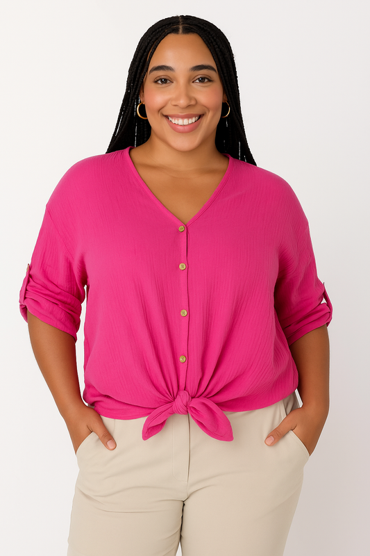Chemise femme 100 % coton – légèreté, confort et style décontracté-Italy Moda