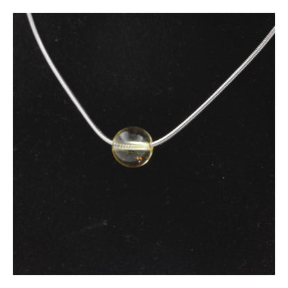 Necklace with 1 Citrine bead 8 mm