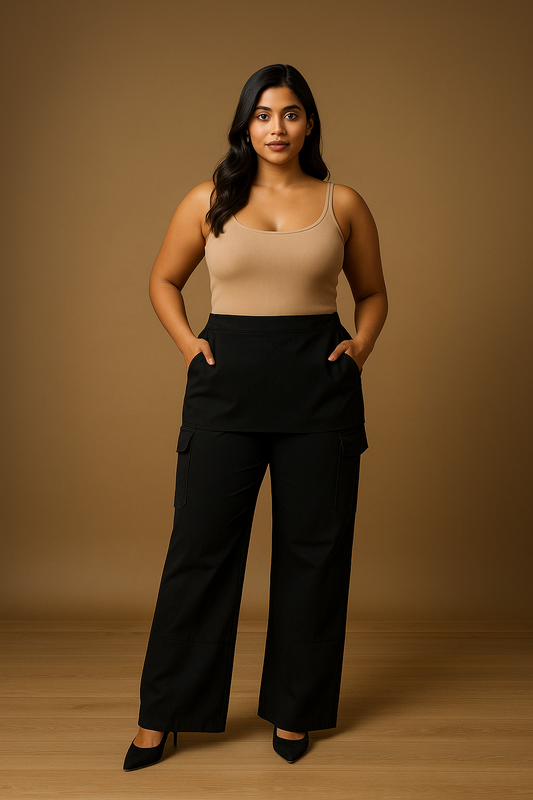 « Free to Run Away » – Ensemble Deux-Pièces MIU Style, Pantalon Évasé Taille Basse