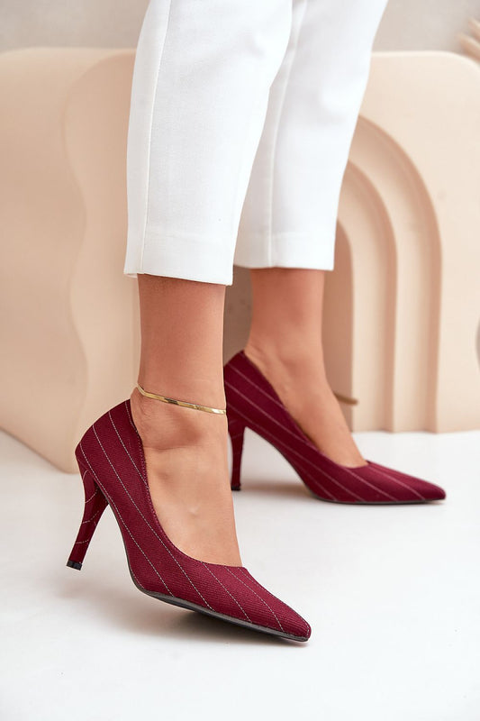 Escarpins pointus en textile haut de gamme – Talon aiguille – Modèle-Step in Style