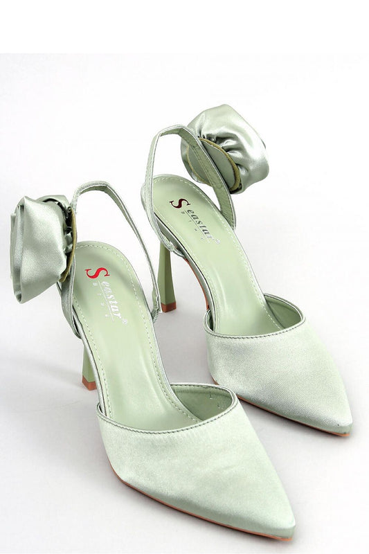 Escarpins ouverts à talon aiguille 10,5 cm – Satin fleuri – Modèle Inello