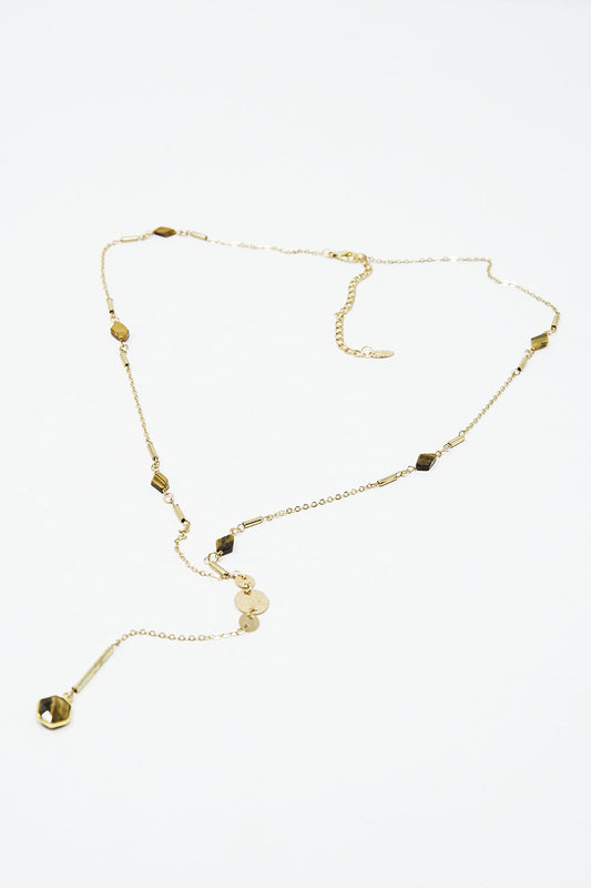 Collier Doré Éclat – Détail Pierre & Pendentif