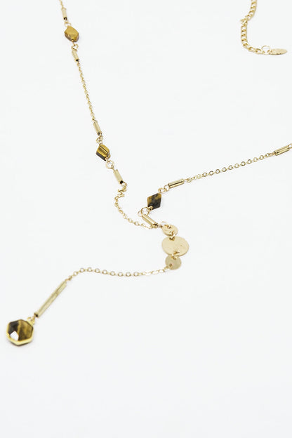 Collier Doré Éclat – Détail Pierre & Pendentif