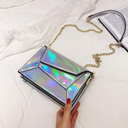Contrast PU Leather Crossbody Shoulder Messenger Bag