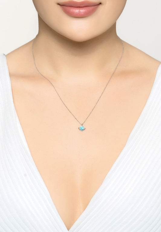 Collier Galactique Saturne – Opalite & Argent 925