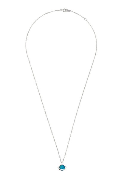 Collier Galactique Saturne – Opalite & Argent 925
